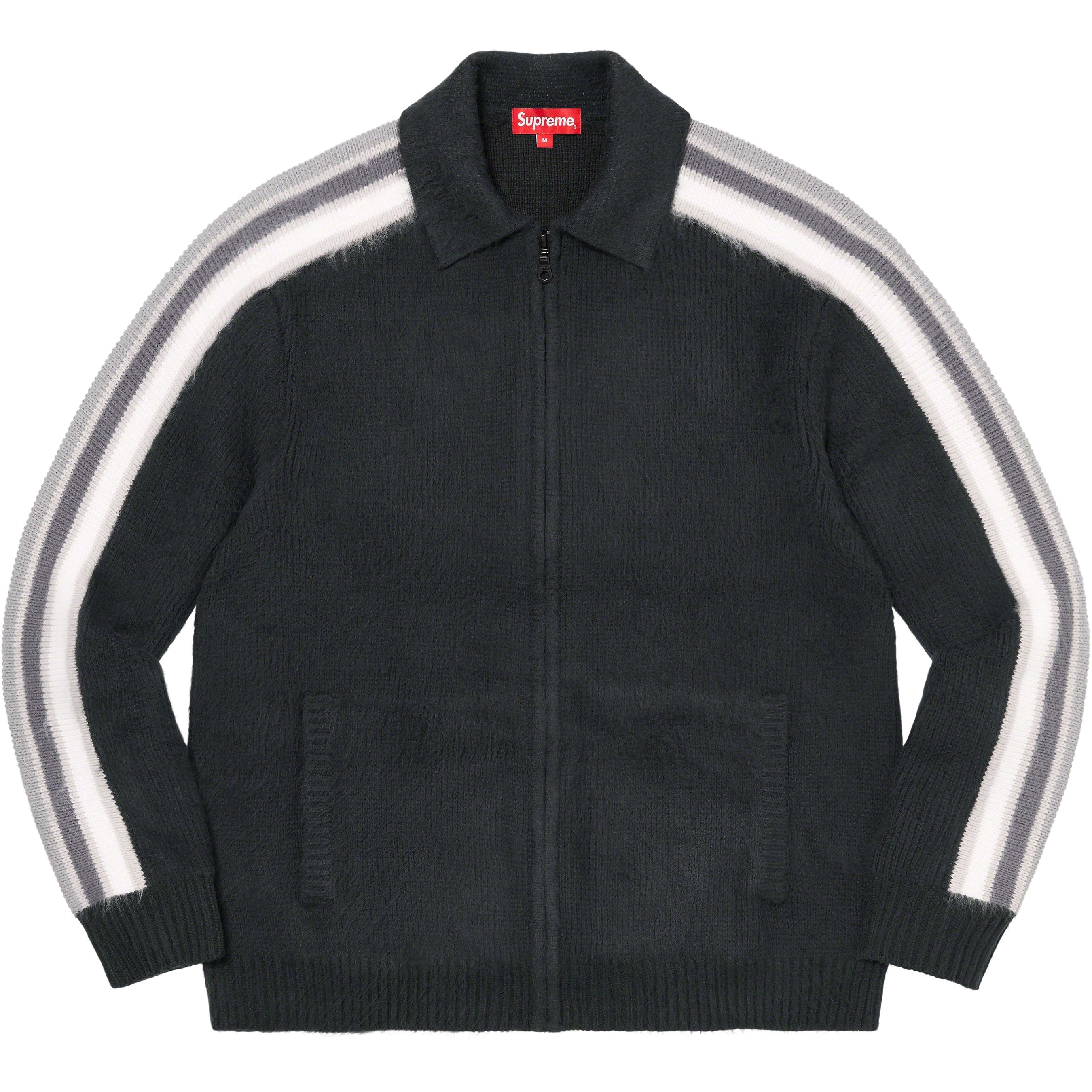 Sleeve Stripe Zip Up Sweater view 6